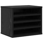vidaXL Organisateur de bureau Chêne noir 36x26x29 5 cm Bois d'ingénierie