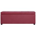 Banc banquette avec compartiment de rangement 116 cm bordeaux similicuir 02_0010978