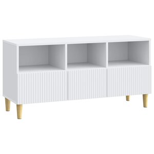 vidaXL Meuble TV Blanc 102 x 34 5 x 50 cm Bois d'ingénierie