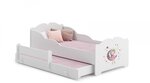 Lit enfant ANNA +SZU avec gigogne 160x80 Lune avec matelas