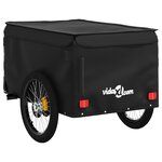 vidaXL Remorque de vélo noir 45 kg fer