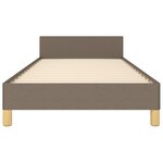 vidaXL Cadre de lit sans matelas taupe 100x200 cm tissu