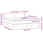 vidaXL Sommier à lattes de lit avec matelas Bleu 160x200 cm Tissu
