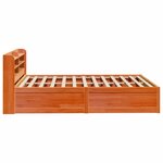 vidaXL Cadre de lit et tête de lit cire marron 160x200 cm bois de pin