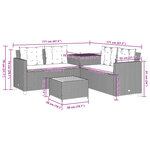 vidaXL Canapé de jardin avec table et coussins en forme de L beige