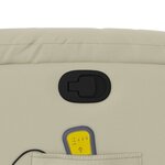 vidaXL Fauteuil de massage inclinable crème similicuir