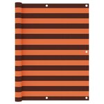 vidaXL Écran de balcon Orange et marron 120x600 cm Tissu Oxford