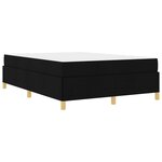 vidaXL Cadre de lit avec matelas Noir 160 x 200 cm tissu