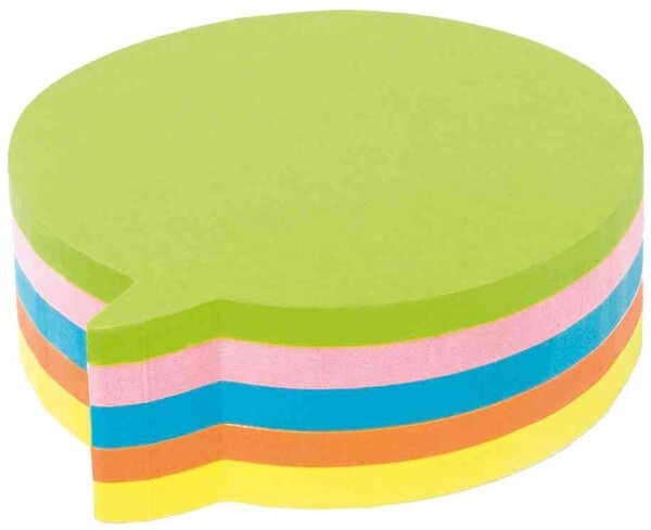 Cubes de notes adhésives 'bulles' 70 x 70 mm Uni Assortis KORES