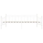 vidaXL Cadre de lit de jour sans matelas blanc métal 90x200 cm