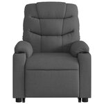 vidaXL Fauteuil inclinable électrique gris foncé tissu