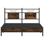 vidaXL Cadre de lit sans matelas chêne fumé 140x190 cm bois ingénierie