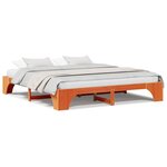 vidaXL Cadre de lit Marron ciré 180x200 cm en bois de pin massif