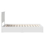 vidaXL Lit de Rangement Blanc 75 x 190 cm Bois d'ingénierie