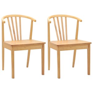 vidaXL Chaise de salle à manger 2 Pièces Naturel
