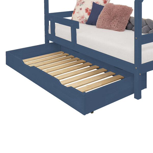 Tiroir de lit 90 x 160 avec sommier BUDDY - bleu marine