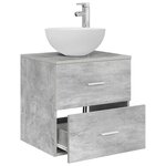 vidaXL Vanité de lavabo mural Gris béton 49 5 x 41 x 64 5 cm