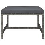 vidaXL Salon de jardin 11 Pièces avec coussins Résine tressée Gris