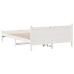 vidaXL Cadre de lit sans matelas blanc 140x200 cm bois de pin massif