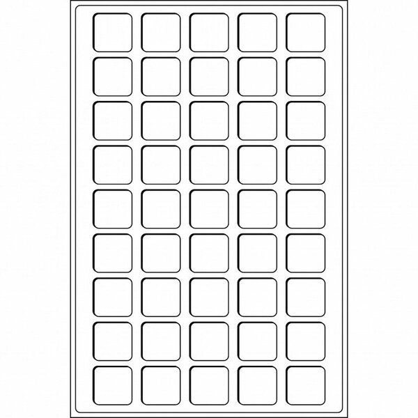 Plateaux numismatiques Leuchtturm format L à 45 cases carrées.