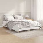 vidaXL Cadre de lit Blanc 140x190 cm bois d'ingénierie