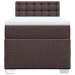 vidaXL Sommier à lattes de lit avec matelas Marron foncé 100x200 cm