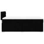 vidaXL Sommier à lattes de lit et matelas Noir 80x200 cm Tissu