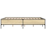vidaXL Cadre de lit sans matelas chêne sonoma 150x200 cm