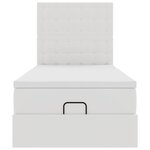 VidaXL Cadre de lit ottoman avec matelas blanc 80x200 cm similicuir