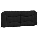 vidaXL Coussin de tête de lit Hvar noir 140 cm tissu