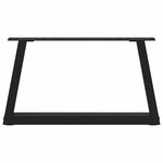vidaXL Pieds de table basse en forme de V  2 pièces  noir  60 x (30-31 3) cm  acier