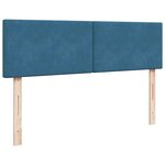vidaXL Cadre de lit ottoman avec matelas bleu foncé 140x200 cm velours