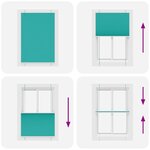 vidaXL Store plissé vert pétrole 95x150 cm largeur du tissu 94 4 cm