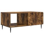 vidaXL Table basse Chêne fumé 90 x 50 x 40 cm Bois d'ingénierie
