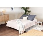 Banquette clic clac 3 places - Matelas 17 cm - Tissu gris anthracite - 199 x 96 x 103 cm - CHLoe
