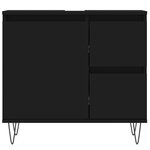 vidaXL Armoire de salle de bain noir 65x33x60 cm bois d'ingénierie