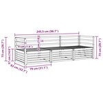 vidaXL Ensemble de canapés d'extérieur 3 pc Naturel