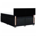 vidaXL Sommier à lattes de lit avec matelas Noir 140x190 cm Tissu