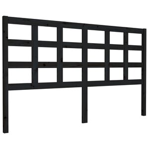 vidaXL Tête de lit Noir 165 5x4x100 cm Bois massif de pin
