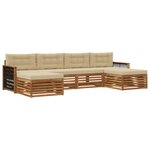 vidaXL Ensemble de canapés d'extérieur 6 pc Bois d'Acacia Massif
