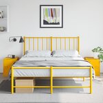 vidaXL Tables de chevet 2 Pièces jaune moutarde 34 5x39x44 cm acier