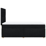 vidaXL Sommier à lattes de lit avec matelas Noir 100x200 cm Tissu
