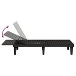 vidaXL Chaise longue noir 155x58x83 cm polypropylène