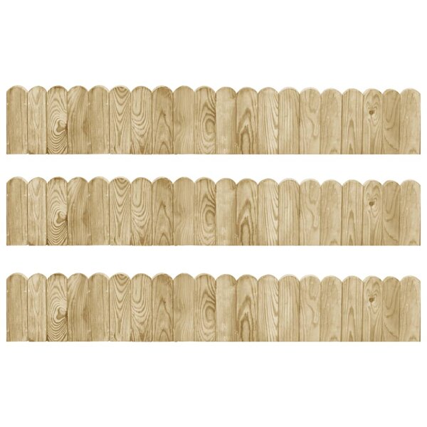 vidaXL Rouleaux de bordure 3 Pièces 120 cm bois de pin imprégné