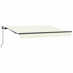 vidaXL Auvent Rétractable Crème 300 x 200 cm tissu