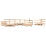 vidaXL Salon de jardin 10 Pièces bois de pin massif
