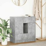 vidaXL Buffet avec tiroirs et portes gris béton 70 5x34x74 5 cm