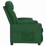 vidaXL Fauteuil inclinable Vert foncé Tissu