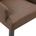 vidaXL Chaises à manger avec accoudoirs lot de 2 marron tissu