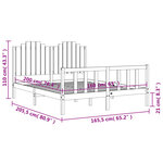 vidaXL Cadre de lit sans matelas 160x200 cm bois massif de pin
